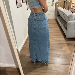 Zara denim maxi skirt size small